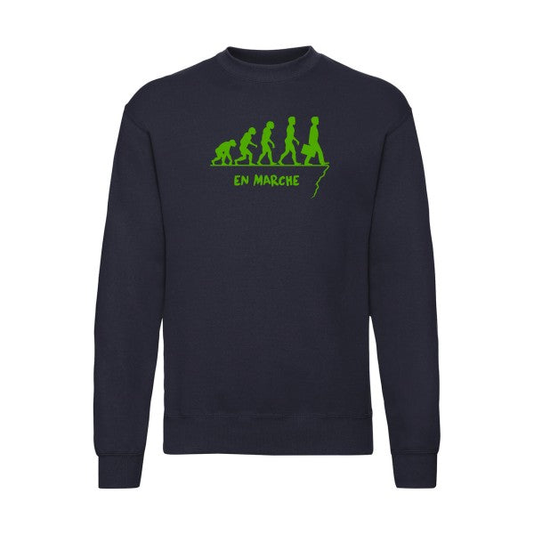 sweatshirt homme-En marche Vert pomme T-shirt-original.com