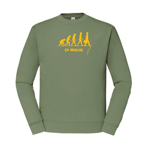 sweatshirt homme-En marche jaune Or T-shirt-original.com