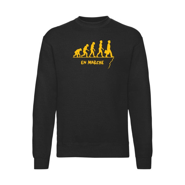 sweatshirt homme-En marche jaune Or T-shirt-original.com