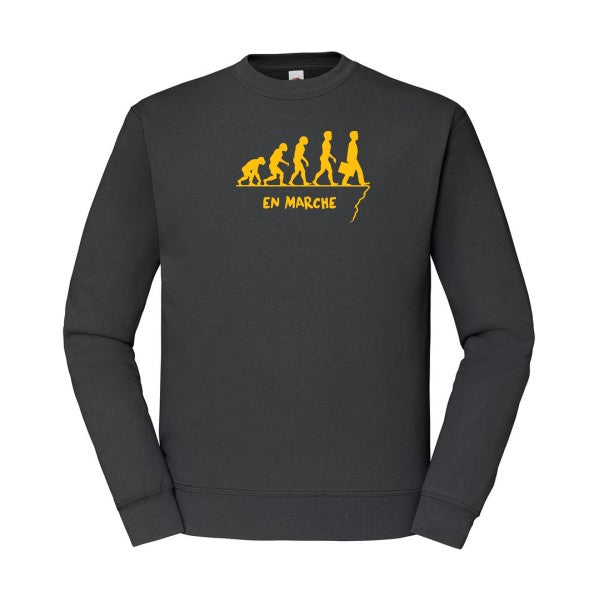 sweatshirt homme-En marche jaune Or T-shirt-original.com