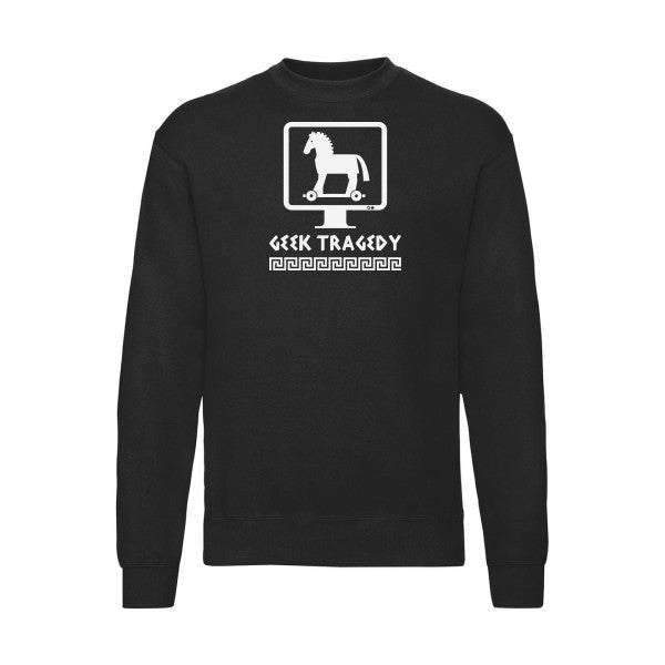 sweatshirt homme-Geek Tragedy Blanc T-shirt-original.com