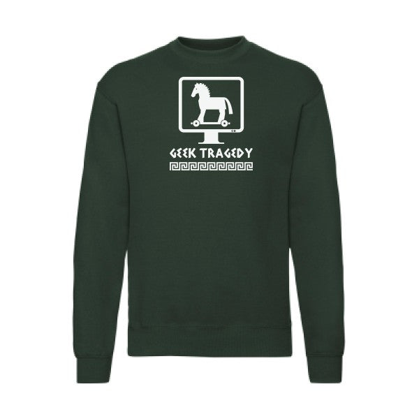 sweatshirt homme-Geek Tragedy Blanc T-shirt-original.com