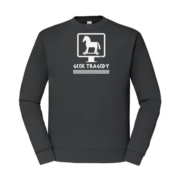 sweatshirt homme-Geek Tragedy Blanc T-shirt-original.com