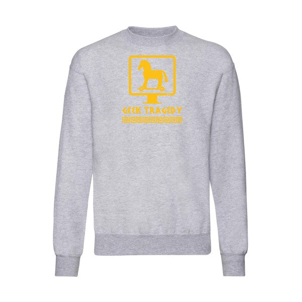 sweatshirt homme-Geek Tragedy jaune Or T-shirt-original.com