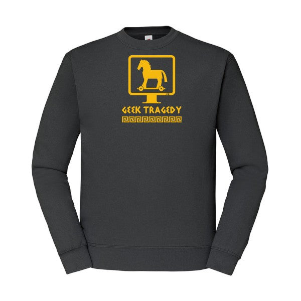 sweatshirt homme-Geek Tragedy jaune Or T-shirt-original.com