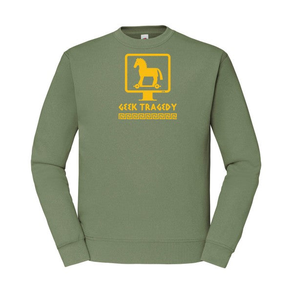 sweatshirt homme-Geek Tragedy jaune Or T-shirt-original.com