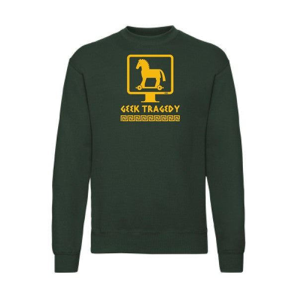 sweatshirt homme-Geek Tragedy jaune Or T-shirt-original.com