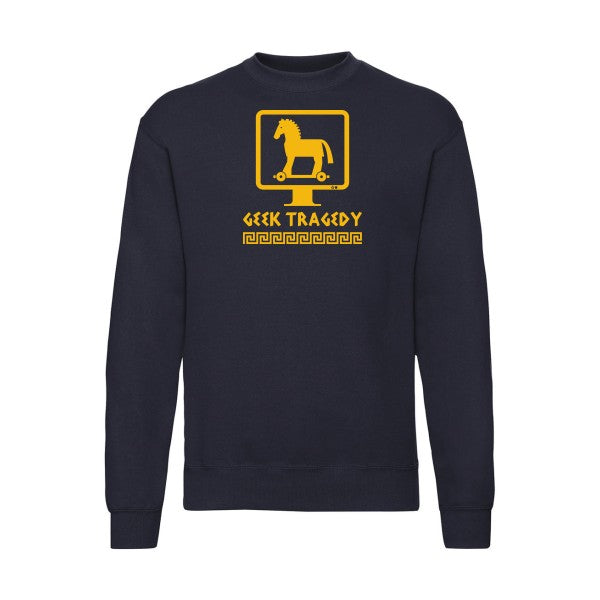 sweatshirt homme-Geek Tragedy jaune Or T-shirt-original.com