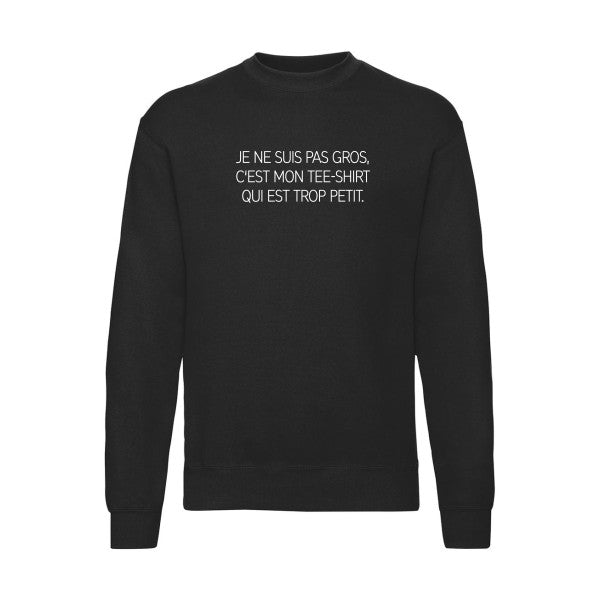 sweatshirt homme-Je ne suis pas gros... Blanc T-shirt-original.com