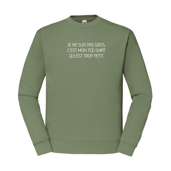 sweatshirt homme-Je ne suis pas gros... Blanc T-shirt-original.com