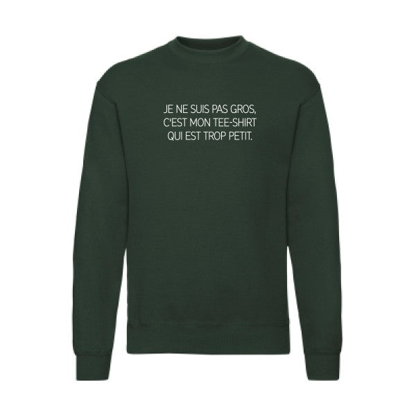 sweatshirt homme-Je ne suis pas gros... Blanc T-shirt-original.com