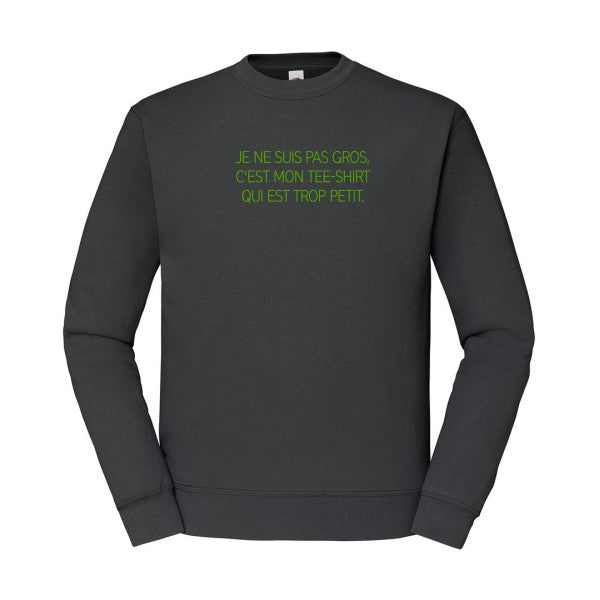 sweatshirt homme-Je ne suis pas gros... Vert pomme T-shirt-original.com