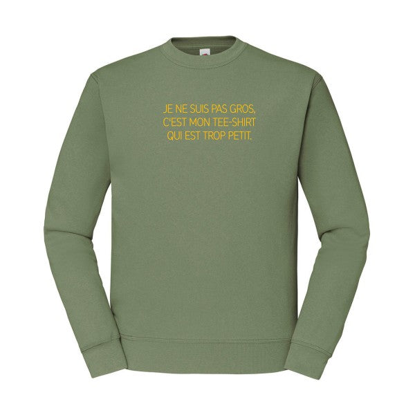 sweatshirt homme-Je ne suis pas gros... jaune Or T-shirt-original.com