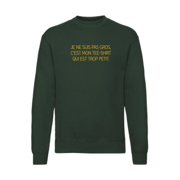 sweatshirt homme-Je ne suis pas gros... jaune Or T-shirt-original.com