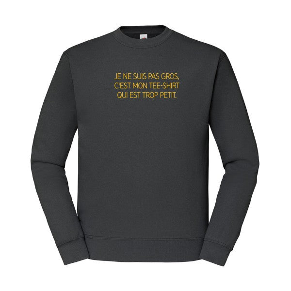 sweatshirt homme-Je ne suis pas gros... jaune Or T-shirt-original.com