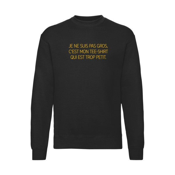 sweatshirt homme-Je ne suis pas gros... jaune Or T-shirt-original.com