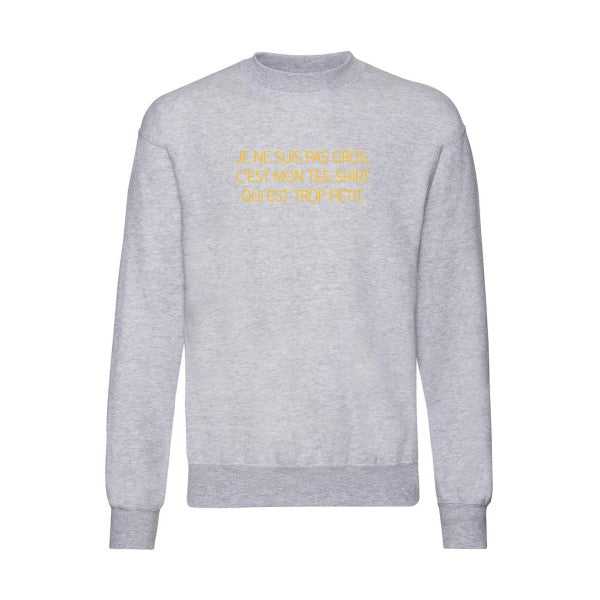 sweatshirt homme-Je ne suis pas gros... jaune Or T-shirt-original.com