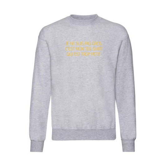 sweatshirt homme-Je ne suis pas gros... jaune Or T-shirt-original.com