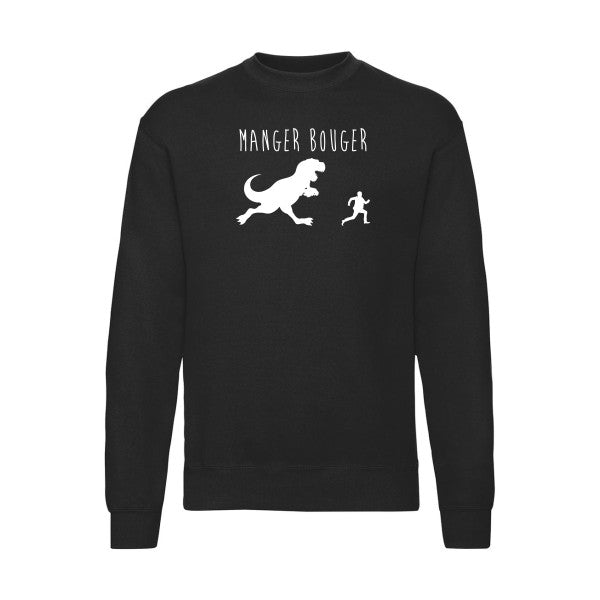 sweatshirt homme-MANGER BOUGER Blanc T-shirt-original.com