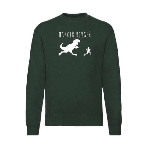 sweatshirt homme-MANGER BOUGER Blanc T-shirt-original.com