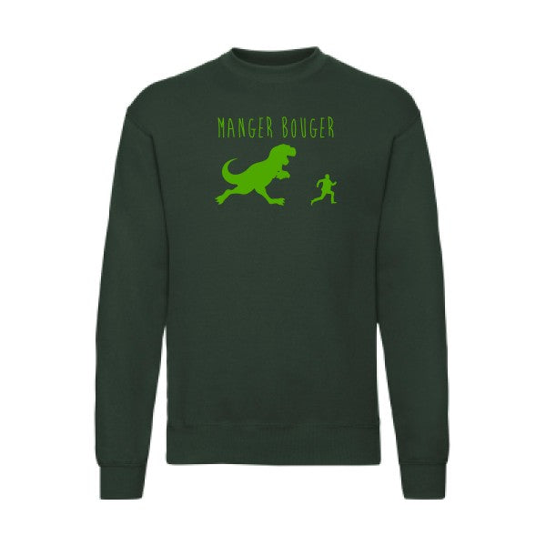 sweatshirt homme-MANGER BOUGER Vert pomme T-shirt-original.com