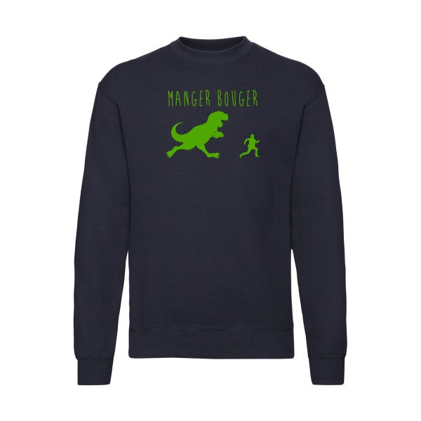 sweatshirt homme-MANGER BOUGER Vert pomme T-shirt-original.com