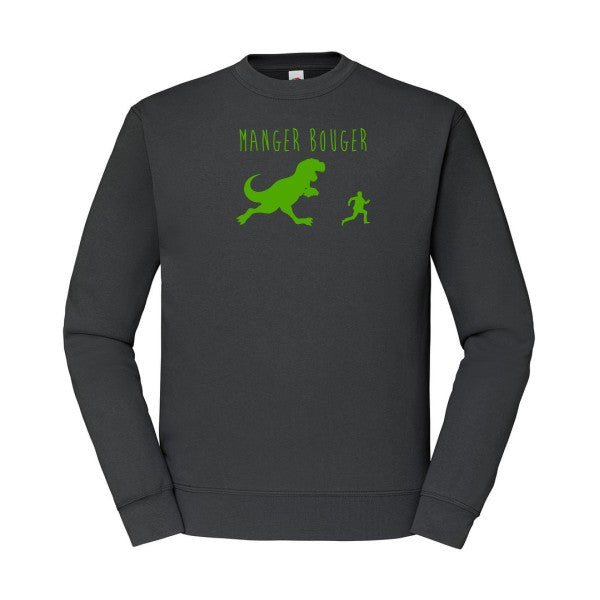 sweatshirt homme-MANGER BOUGER Vert pomme T-shirt-original.com