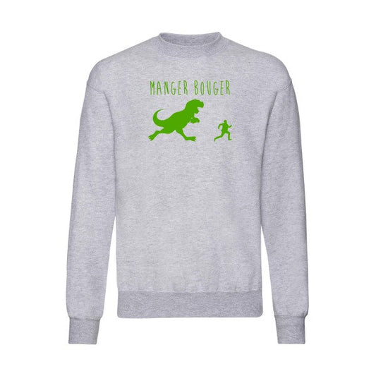 sweatshirt homme-MANGER BOUGER Vert pomme T-shirt-original.com