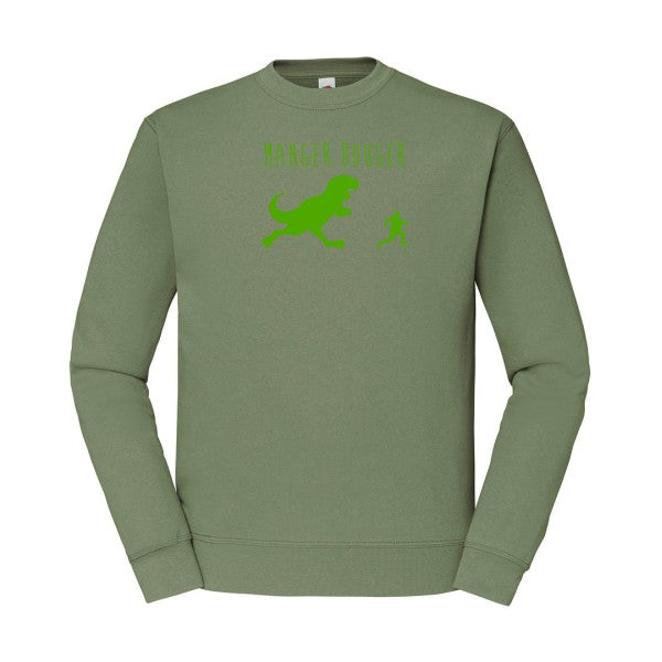 sweatshirt homme-MANGER BOUGER Vert pomme T-shirt-original.com