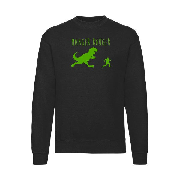 sweatshirt homme-MANGER BOUGER Vert pomme T-shirt-original.com