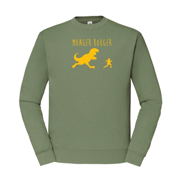 sweatshirt homme-MANGER BOUGER jaune Or T-shirt-original.com