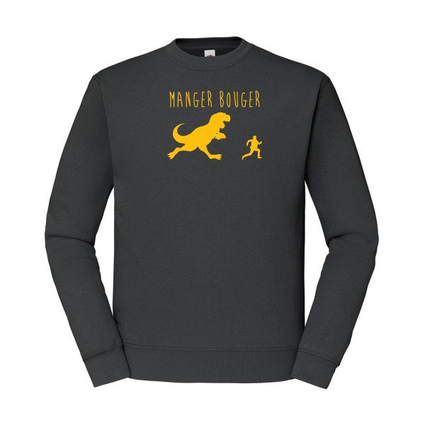 sweatshirt homme-MANGER BOUGER jaune Or T-shirt-original.com