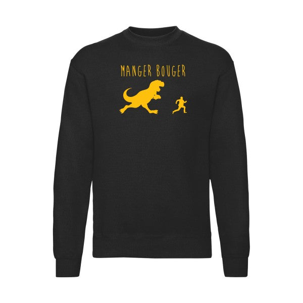 sweatshirt homme-MANGER BOUGER jaune Or T-shirt-original.com