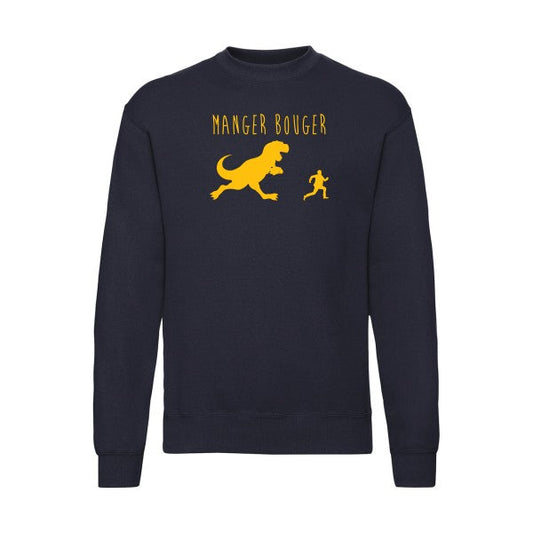 sweatshirt homme-MANGER BOUGER jaune Or T-shirt-original.com