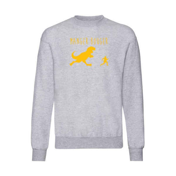 sweatshirt homme-MANGER BOUGER jaune Or T-shirt-original.com