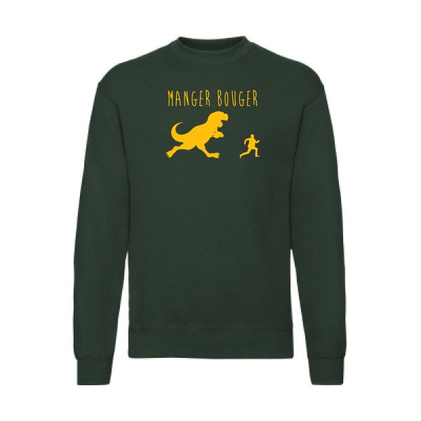 sweatshirt homme-MANGER BOUGER jaune Or T-shirt-original.com