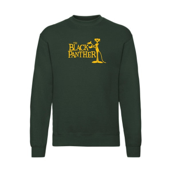 sweatshirt homme-The black panther jaune Or T-shirt-original.com