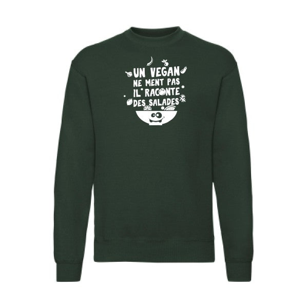 sweatshirt homme-Un vegan ne ment pas Blanc T-shirt-original.com