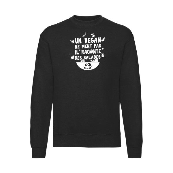 sweatshirt homme-Un vegan ne ment pas Blanc T-shirt-original.com