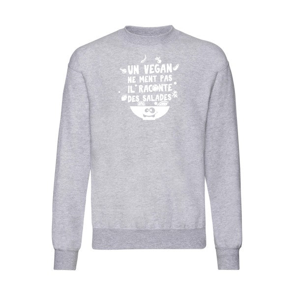 sweatshirt homme-Un vegan ne ment pas Blanc T-shirt-original.com