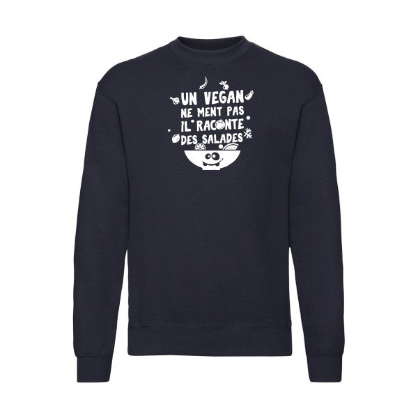 sweatshirt homme-Un vegan ne ment pas Blanc T-shirt-original.com