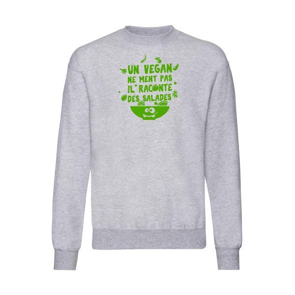 sweatshirt homme-Un vegan ne ment pas Vert pomme T-shirt-original.com