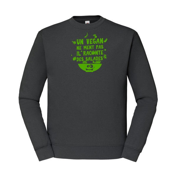 sweatshirt homme-Un vegan ne ment pas Vert pomme T-shirt-original.com