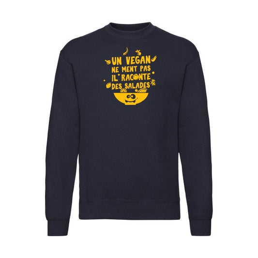 sweatshirt homme-Un vegan ne ment pas jaune Or T-shirt-original.com