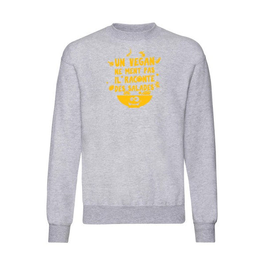 sweatshirt homme-Un vegan ne ment pas jaune Or T-shirt-original.com