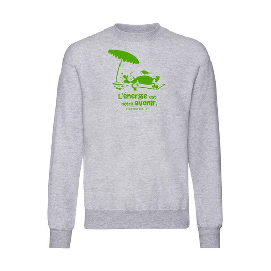 sweatshirt homme-l'énergie est notre avenir Vert pomme T-shirt-original.com