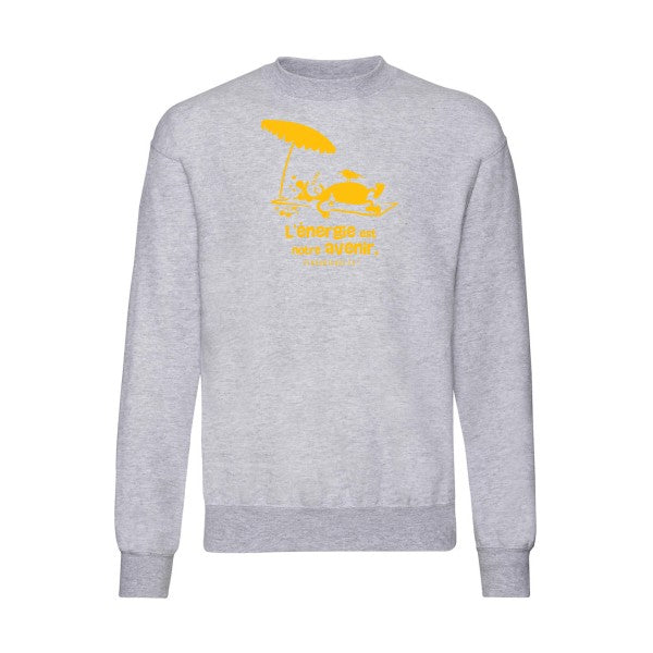 sweatshirt homme-l'énergie est notre avenir jaune Or T-shirt-original.com