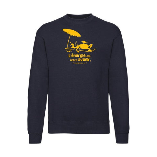 sweatshirt homme-l'énergie est notre avenir jaune Or T-shirt-original.com