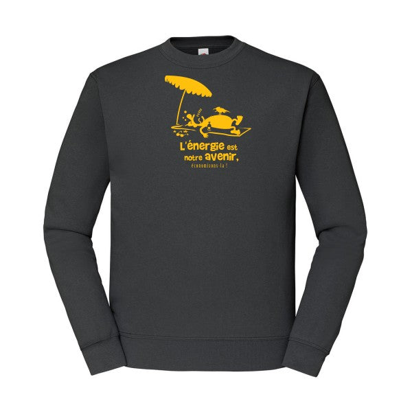 sweatshirt homme-l'énergie est notre avenir jaune Or T-shirt-original.com