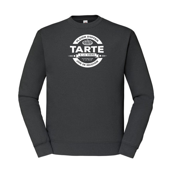 sweatshirt homme-tarte à la crème Blanc T-shirt-original.com